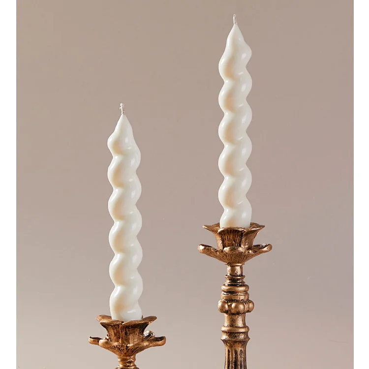 wholesale 2pcs Spiral Candle Decorative Candles Taper Candles Home Decor Wedding Decoration colored candles Candlestick candle