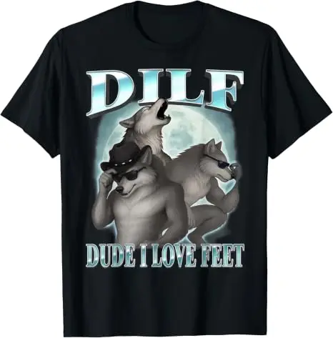 Alter, ich liebe Füße, lustiges Alpha-Werwolf-Mond-Bootleg-Meme-T-Shirt, Y2k-Werwolf-Mond, weiche Baumwoll-T-Shirts, Herrenmode, Ästhetik – Detail 11