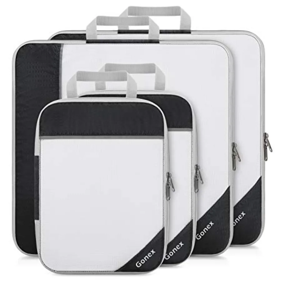 

Компрессионные упаковочные кубы-органайзеры из прочной сетки для путешествий, расширяемые, черные