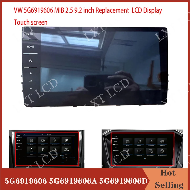 

Original 9.2 inch 5G6919606 5G6919606A 5G6919606D LCD With Touch Screen Car Replacement For VW Passat B8 Tiguan GOLF 7 MIB 2.5