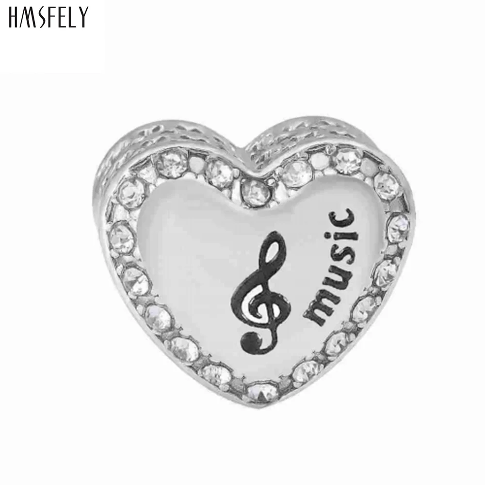 

HMSFELY Music theme Beads For Charm Women Bracelet Jewelry Making Accessories Bead 316l Stainless Steel Beads