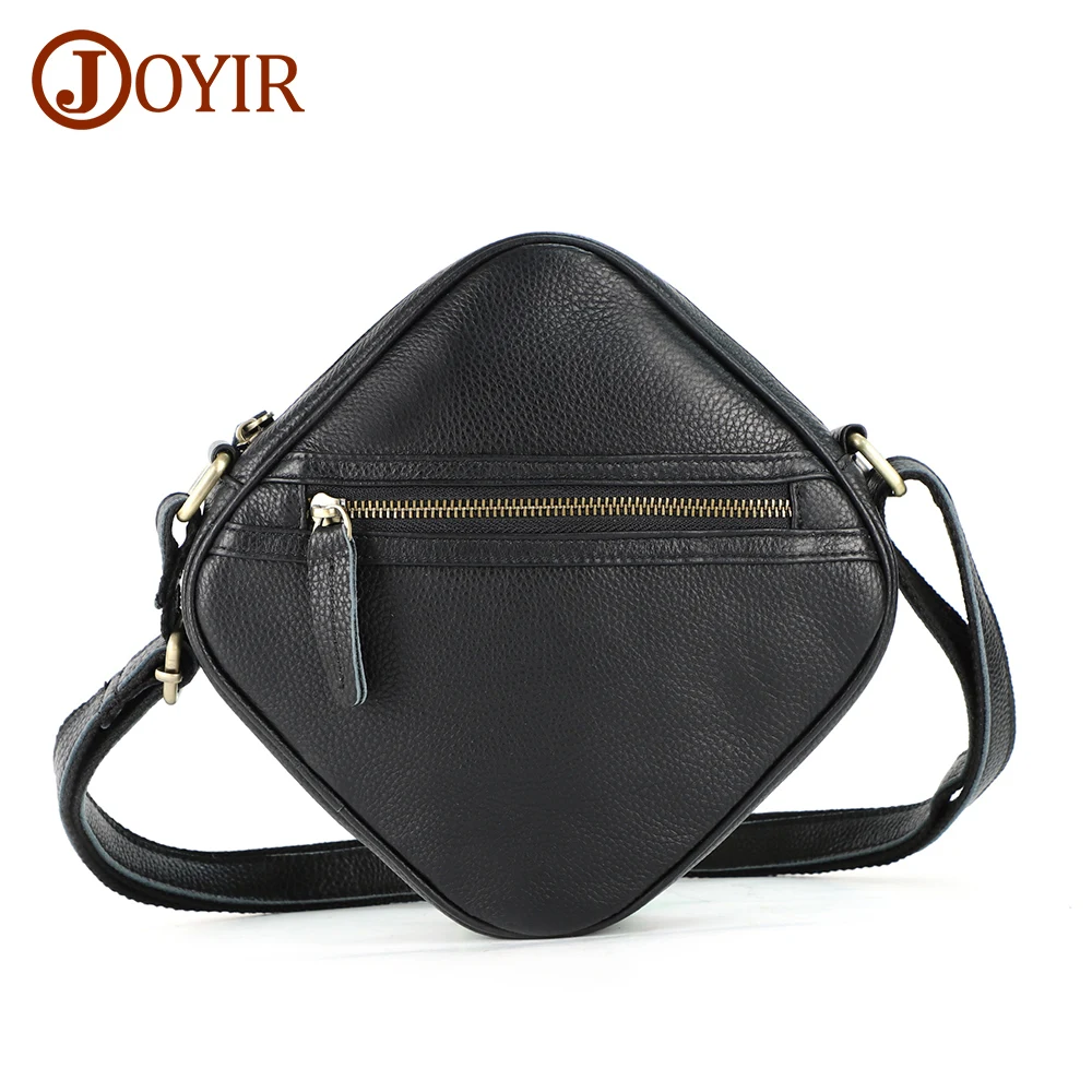 

JOYIR Men's Leather Casual Shoulder Crossbody Bag Trendy Satchel Bags for Male Zip Messenger Bag Travel Sling Bags