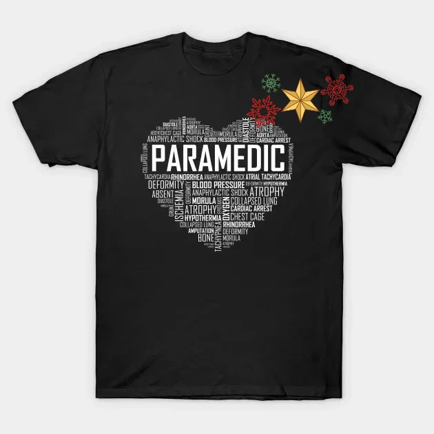 Unique Heart-shaped Medical Terms Paramedic T-Shirt 100% Cotton O-Neck Summer Short Sleeve Casual Mens T-shirt Size S-3XL