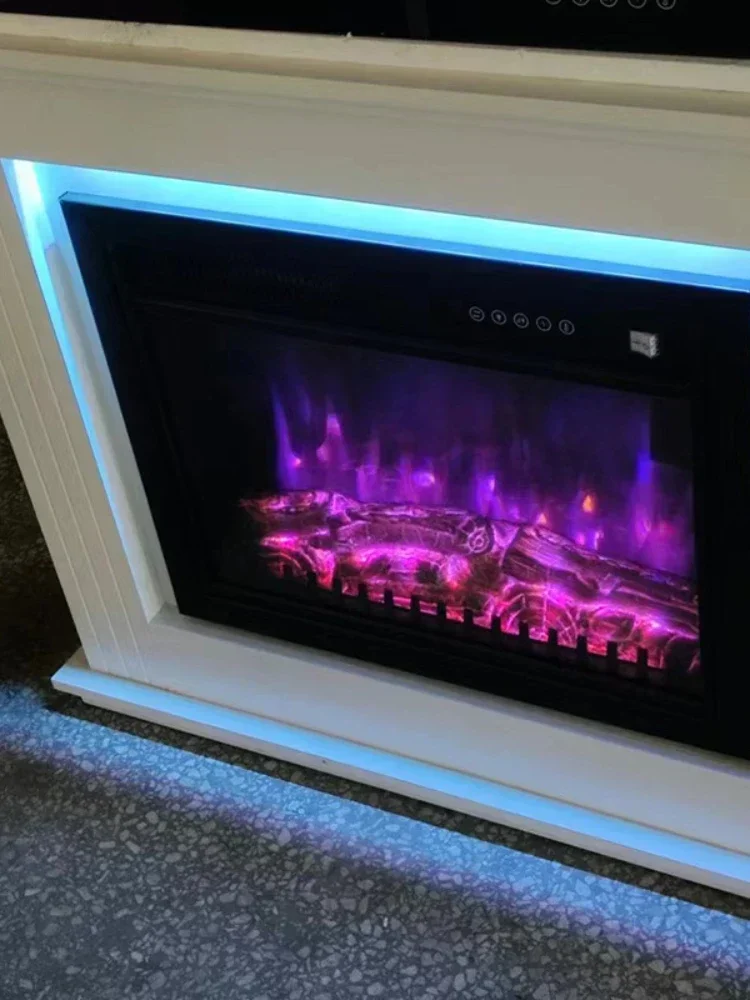 Electronic fireplace decoration household simulation flame wall-mounted embedded TV cabinet