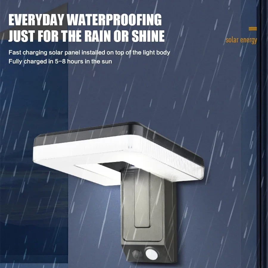 ไฟเซ็นเซอร์ LED ในโคมไฟติดผนังพลังงานแสงอาทิตย์ ° 120พับได้กันน้ำสำหรับสวนไฟกลางแจ้ง3โหมดสำหรับทางเดินระเบียง