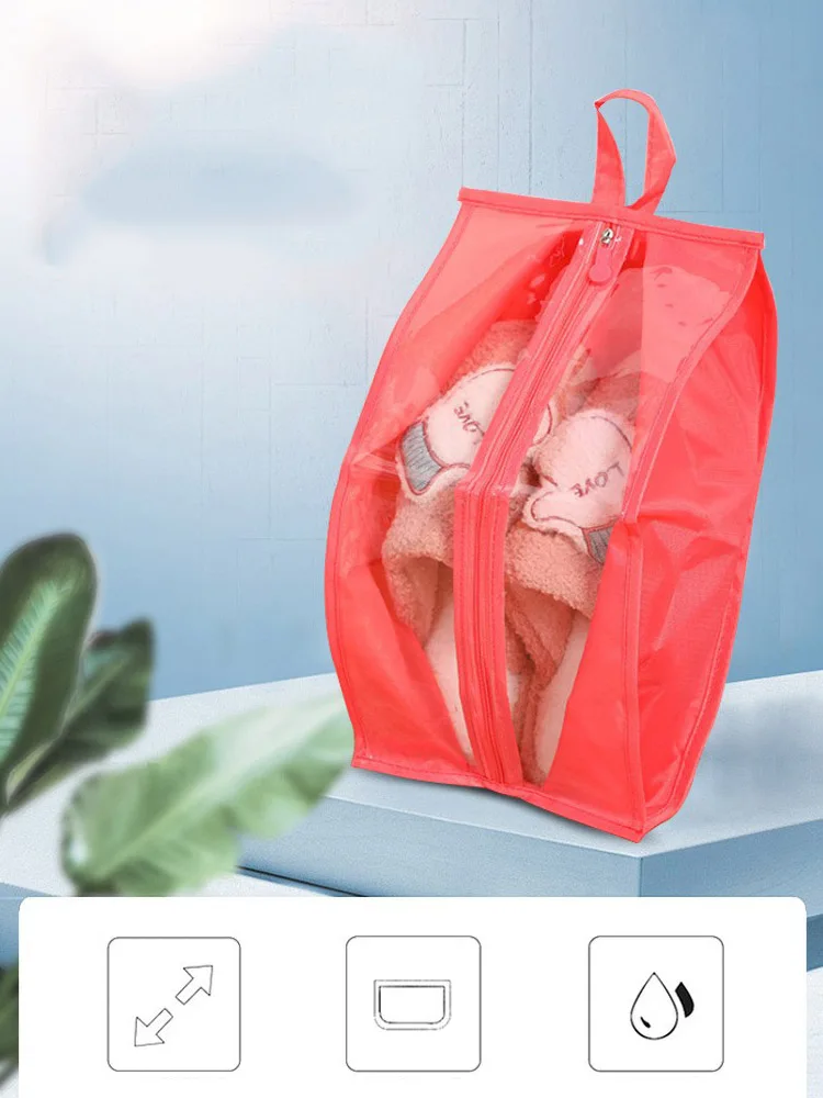 Clear Portable Waterproof Shoe Storage Bags With Zipper Shoe Storage Pouch Dustproof Men And Women Travel Family Organize