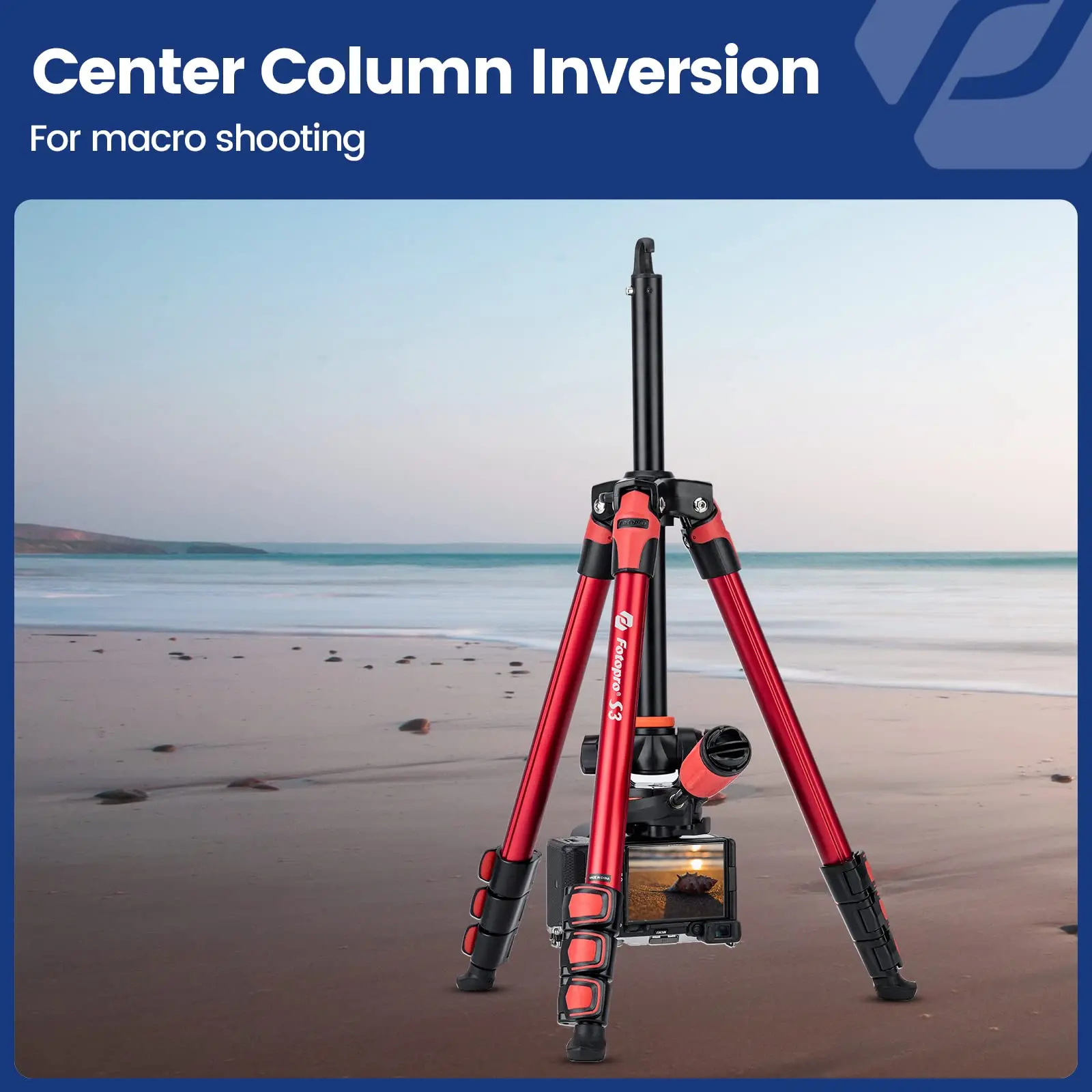Fotopro S3 Camera Tripod with Carry Bag 1/4 Screw Quick Release Plate Travel Tripod for Phone DSLR Camera