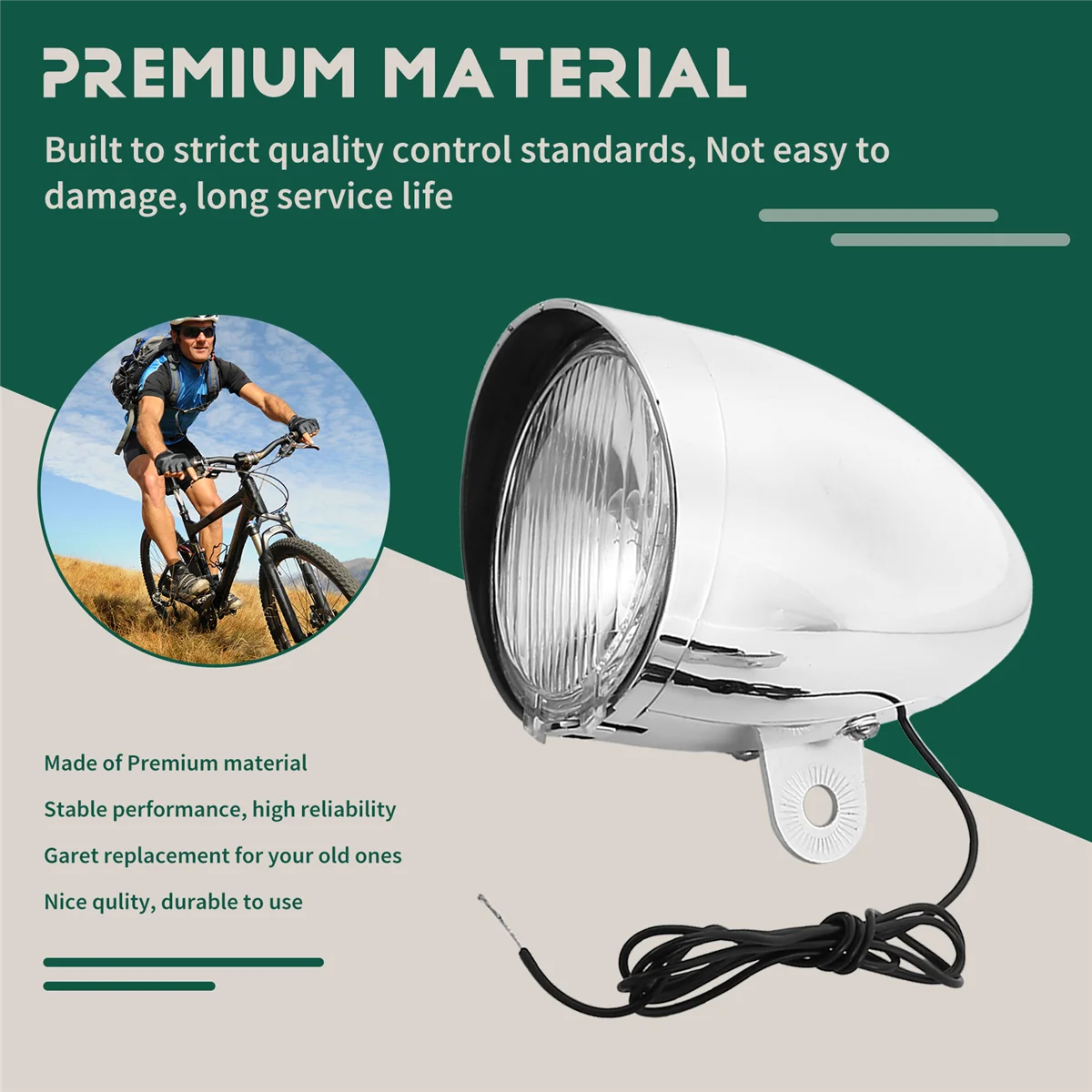 

Bike Light Bicycle Motorized Bike Friction Dynamo Generator Head Tail Light 6V 3W Bike Acessories K