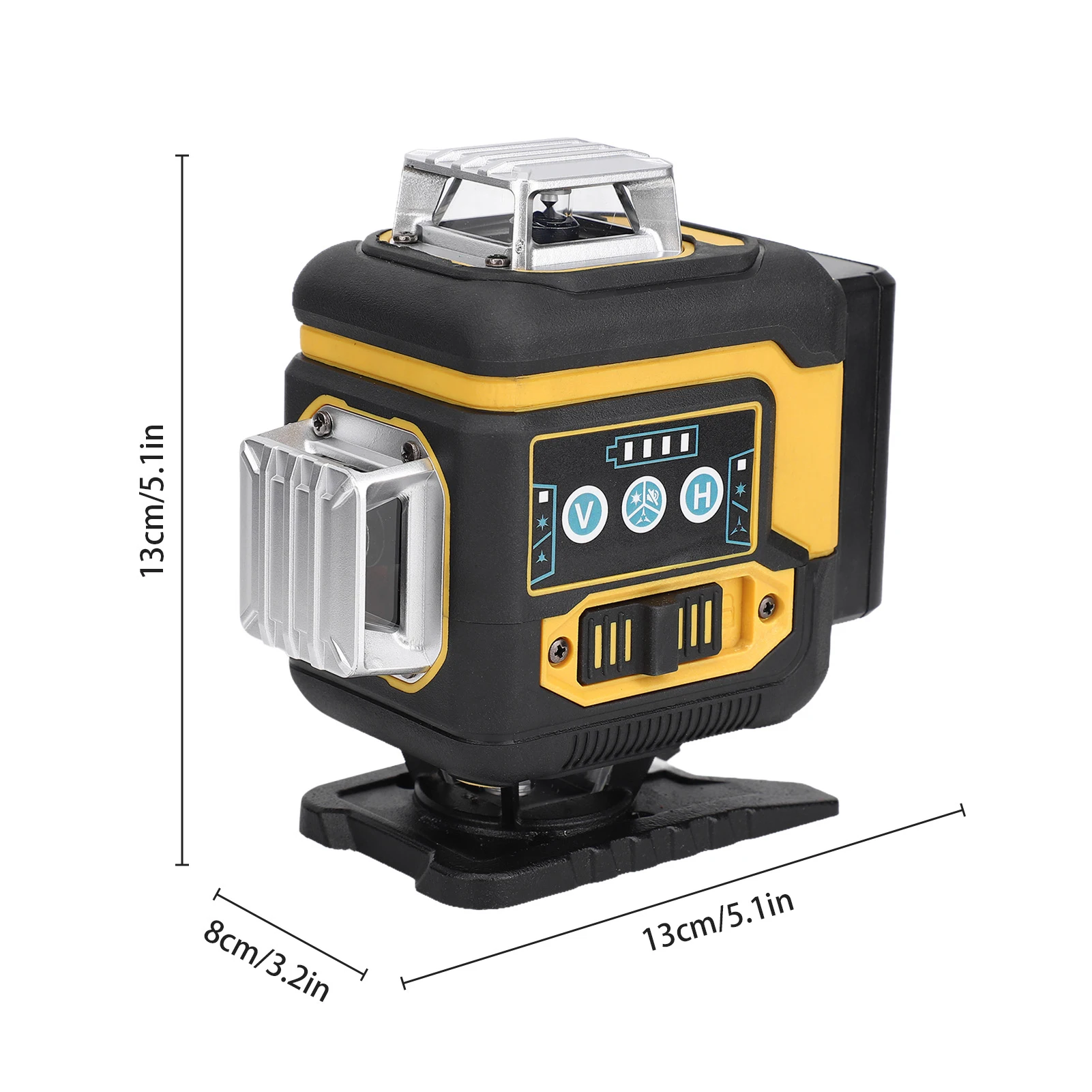 16 خطوط مستوى الليزر 3 ° آلة التسوية الذاتية 4D الخط المتقاطع الأخضر أداة تسوية بطارية الليثيوم القابلة لإعادة الشحن #5