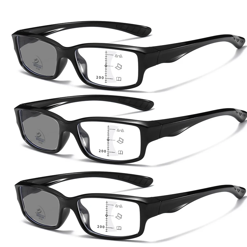 

Men Women Trendy Photochromic Reading Glasses Ultralight Sports Presbyopia Eyewear Unisex Suqare Progressive Multifocal Glasses