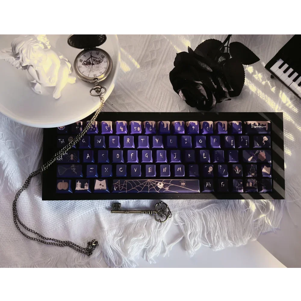 Keycaps met Halloween-thema PBT-sublimatietoetsen mechanisch toetsenbord met persoonlijkheid originele hoge volledige set