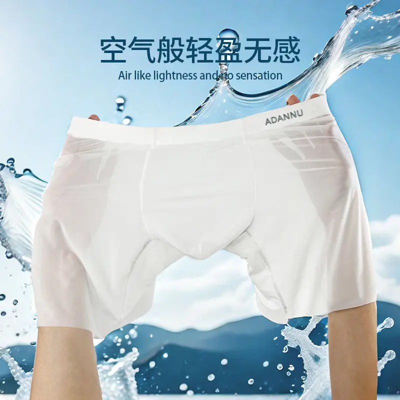 Sexy Sheer Men Elastic Underwears Sports Sexy See Through Ultra Thin Shorts Briefs