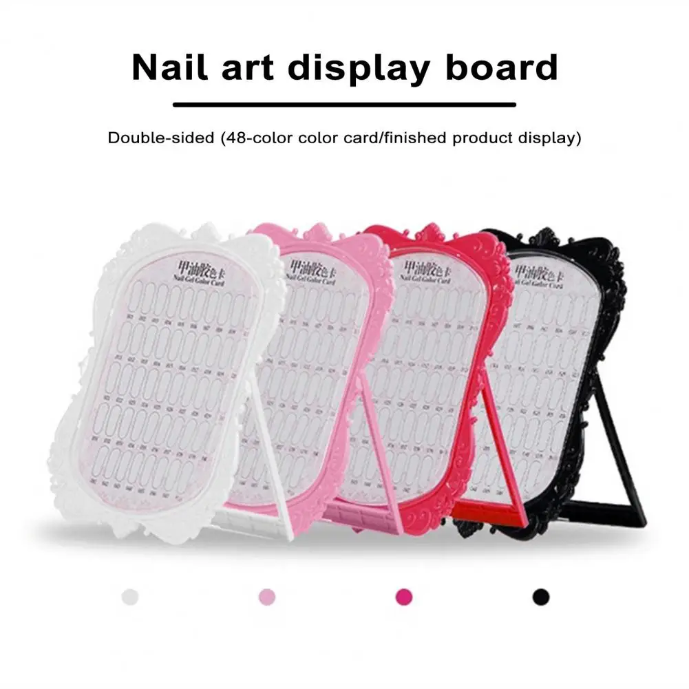 Personal Use Nail Color Card Dustproof Nail Art Color Card Display Board Organize Showcase 48 Colors with Ease for Nail Shops