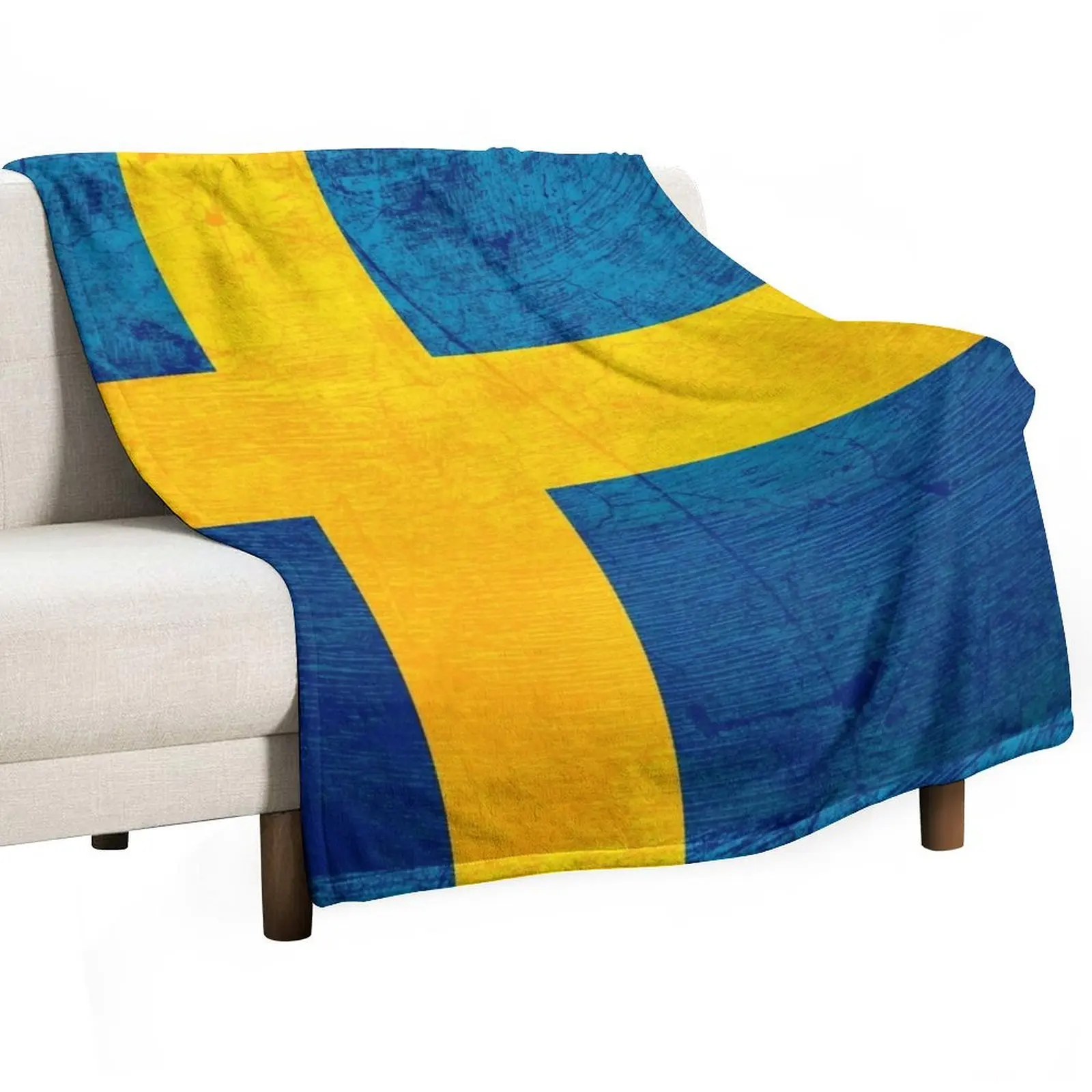 

Old Classic swedish Flag Sweden Throw Blanket Sofa Quilt warm winter blankets ands Nap Blankets