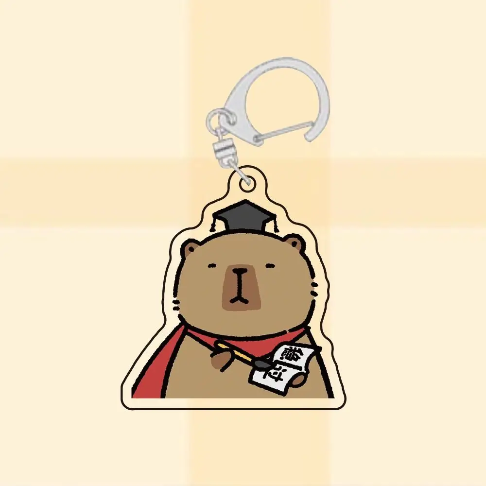 Cartoon Acrylic Capybara Keyrings Gifts Toy Cute Pendant Kapibala Keychain Keys Accessories Funny Car Keys Keychains