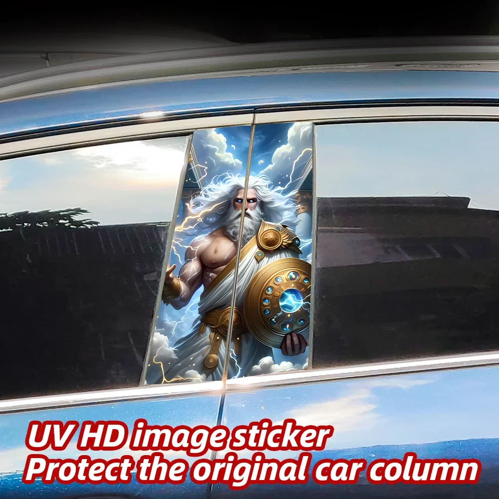 

Zeus Greek Mytholog Car Stickers Car B-pillar Decal Waterproof Stickers Auto Center Pillar Sticker Cover Scratches Vehicle Decor
