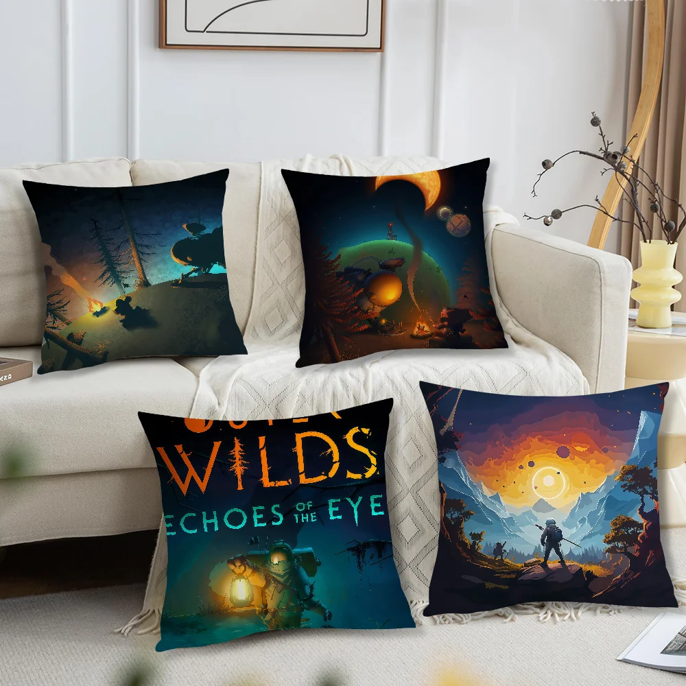 Game O-Outer Wilds Cushion Cover For Pillow Printing Sofa Decoration Home Car Room Coffee Shop Office Nordic Simplicity