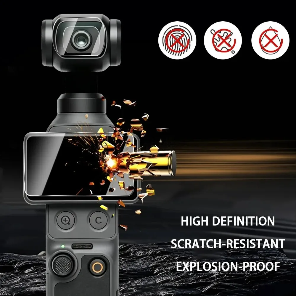 Pocket4P Tempered Glass for DJI OSMO Pocket 4 Pro 1/2/3Set Lens Screen Protectors for Pocket 4P Camera HD Clear Protective Film
