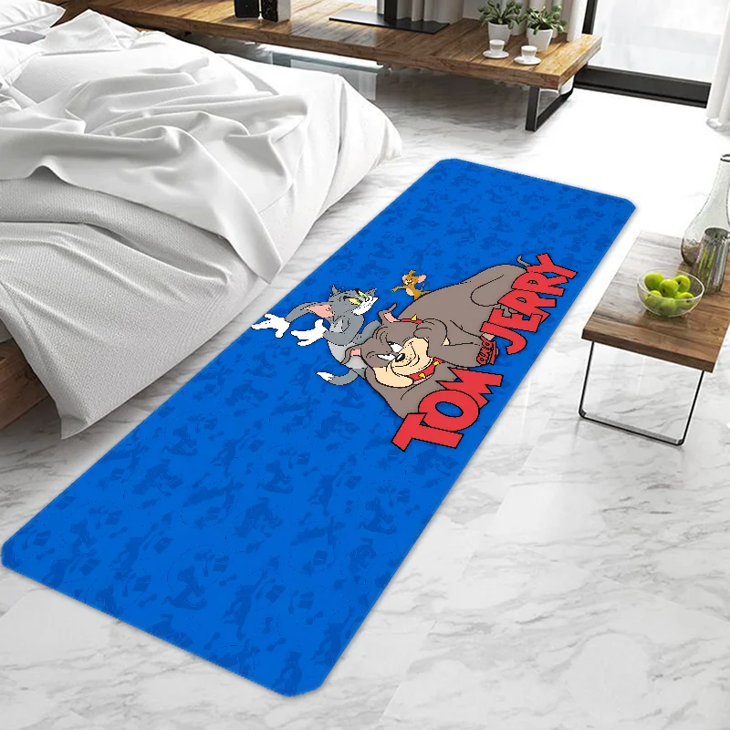 Cartoon T-Tom and J-Jerry Door Entrance Doormat Non-slip Washable Kitchen Carpet Living Room Hallway Rugs Door Mats Bathroom Bat