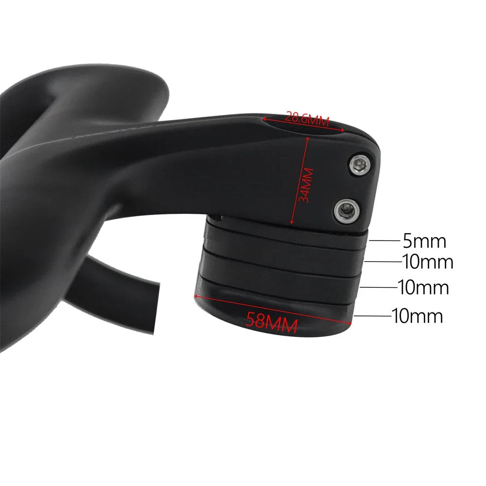 مقود دراجة متكامل من الكربون بالكامل لدراجة الطريق من KOCEVLO لدراجة الطريق Sunspeed مع مقود ركوب الدراجات #4