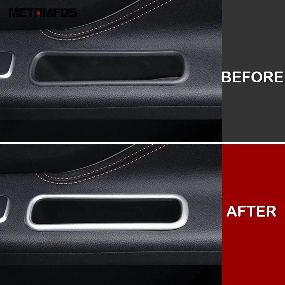 Interior Rear Door Armrest Storage Box Frame Cover Trim For Jaguar F-PACE 2016 2017 2018 2019 2020 Matte Accessories Car Styling