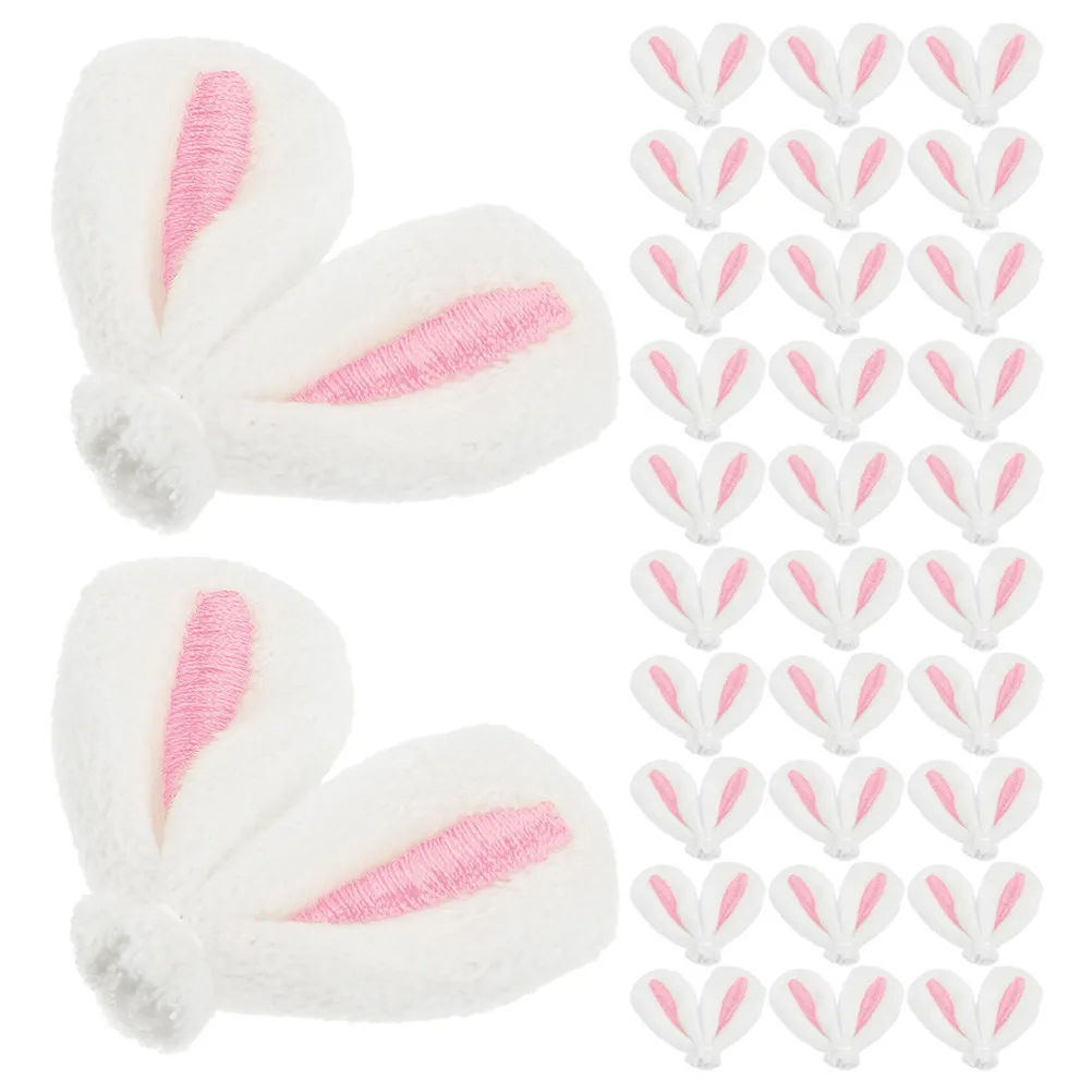 

50Pcs Easter Bunny Ear Hair Clips DIY Hairpin Accessories Rabbit Ear Animal Hair Clips for Crafting Festive Outfits