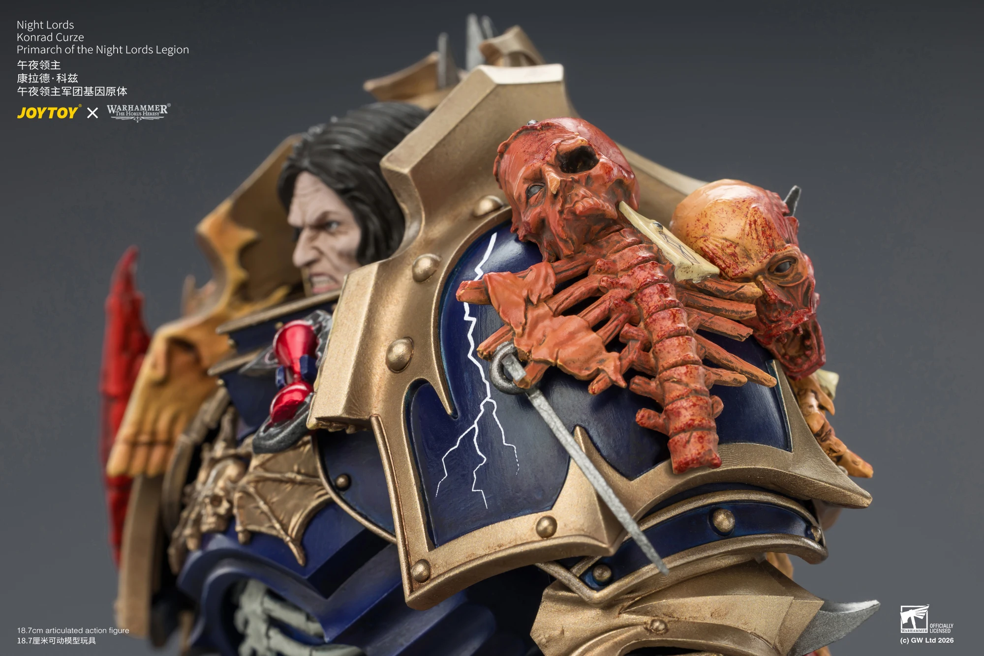 JOYTOY Warhammer "The Horus Heresy" 1/18 Action Figures Night Lords Konrad Curze Primarch of the Night Lords Legion