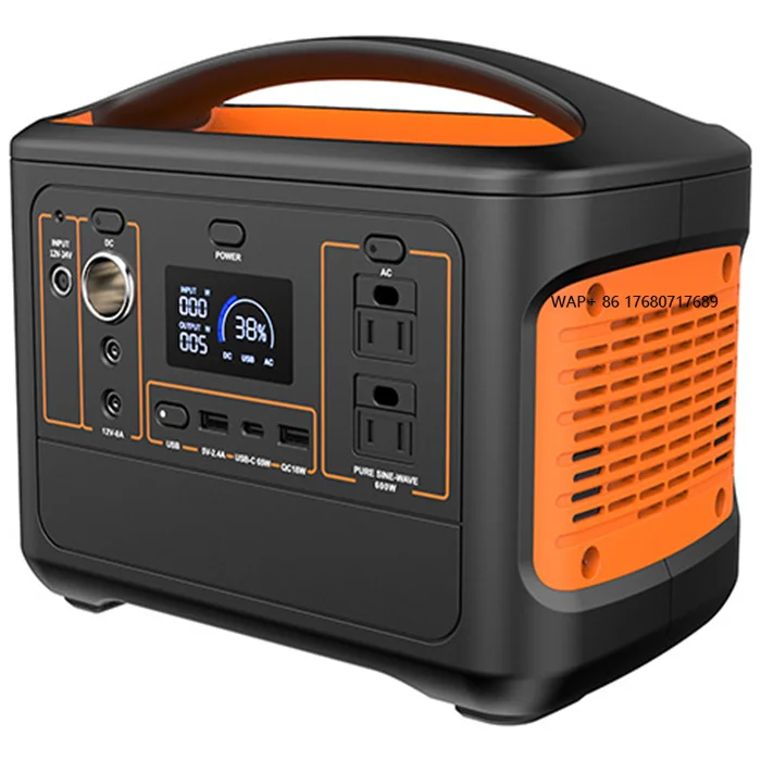 600W 220V Waterproof Outdoor Emergency Power Station with LED Display Fast Charging Universal Interfaces