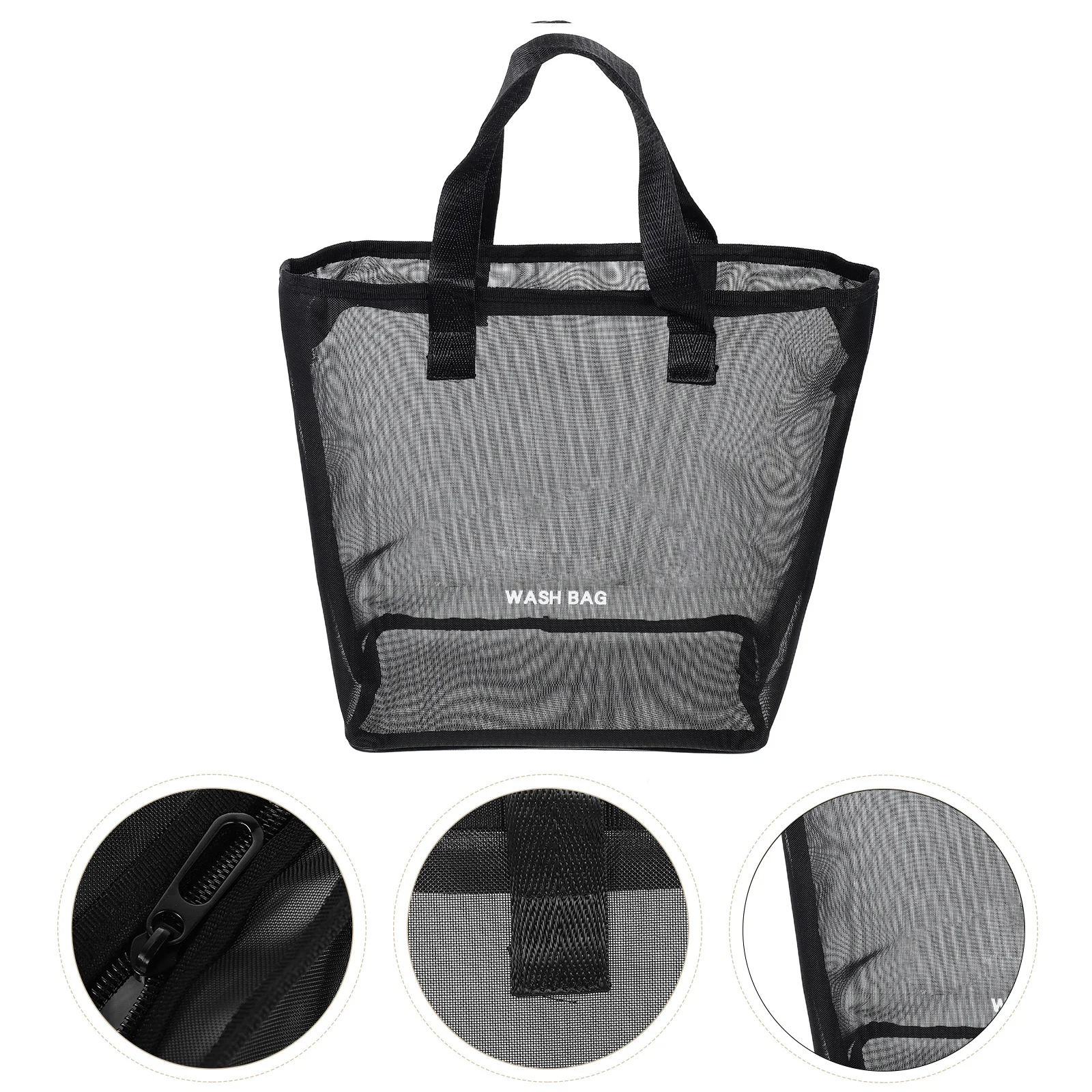 

Handheld Mesh Shower Bag Premium Nylon Portable Bathroom Storage Pouch Beach Swimming Toiletry Organizer Mesh Shower Caddy Tote