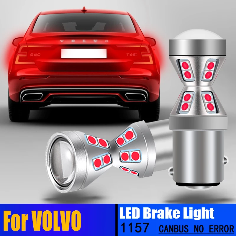 2Pcs 1157 BAY15d P21/5W Lamps LED TAIL Brake Lights Canbus Error Free STOP Signal Bulbs For VOLVO C30 V60 XC60 XC90 S40 S60 S80L