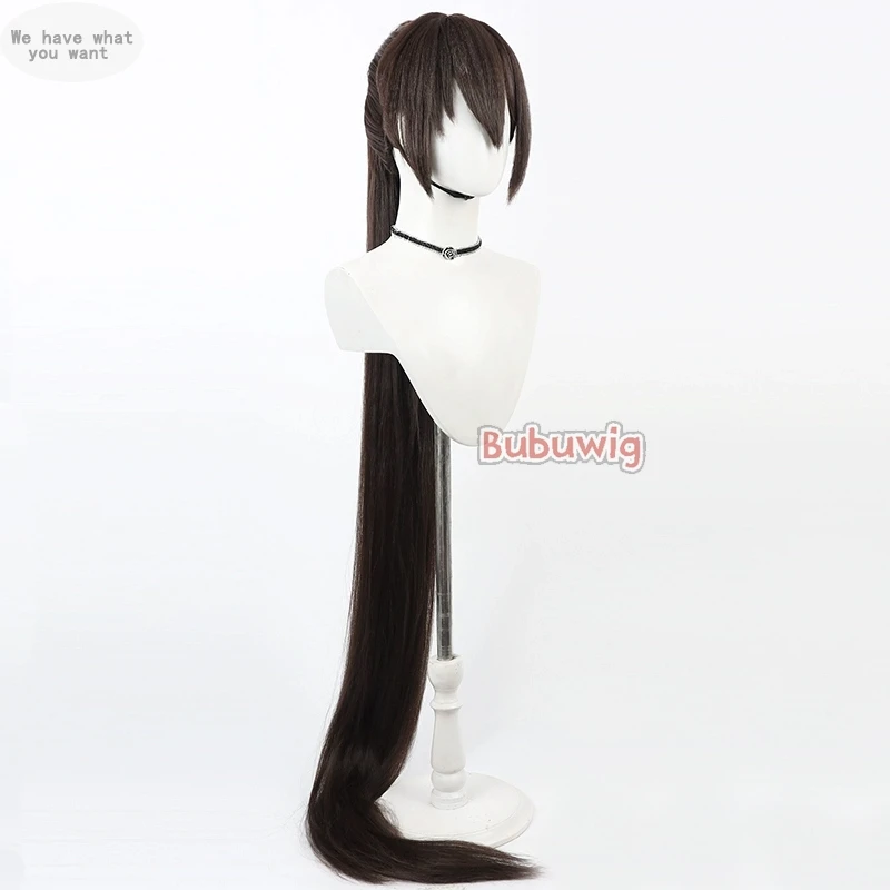 الشعر الاصطناعية جيو فيول غريس تأثيري الباروكات برج الله جيو فيول غريس 150 سنتيمتر بني داكن ذيل حصان شعر مستعار مقاومة للحرارة