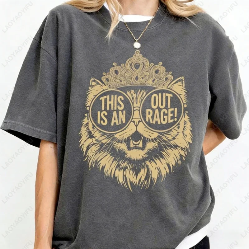 Princess Donut Tee This Is An OUTRAGE Cotton Shirt Dungeon Crawler Carl Goddammit Donut Design Men Women Wearing Gift Ropa Mujer