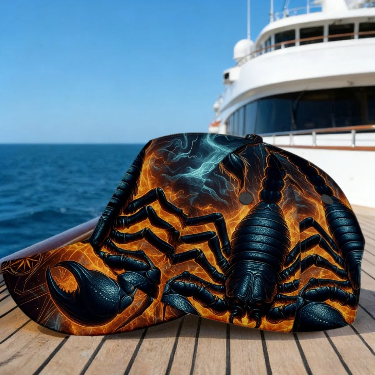 Customization A Single Piece Featuring A Scorpio Cosmic Fire Design, This Classic Baseball Cap Is Suitable For Both Men And Wome