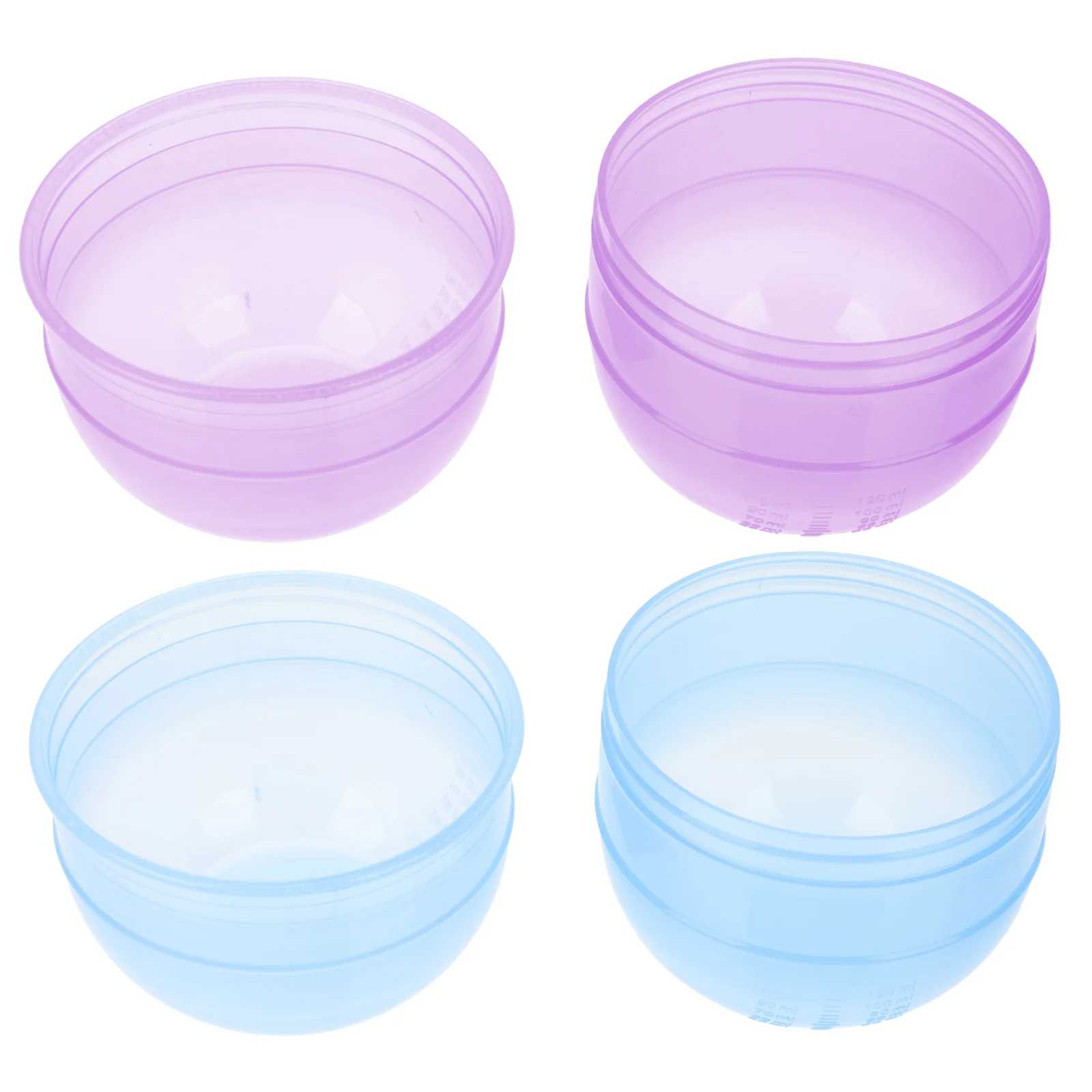 

2pcs Coloring Cup Transparent Shaker Scale for Hair Color Mixing Cup Salon Use Dye Mixing Tool Easy Clean PP Material