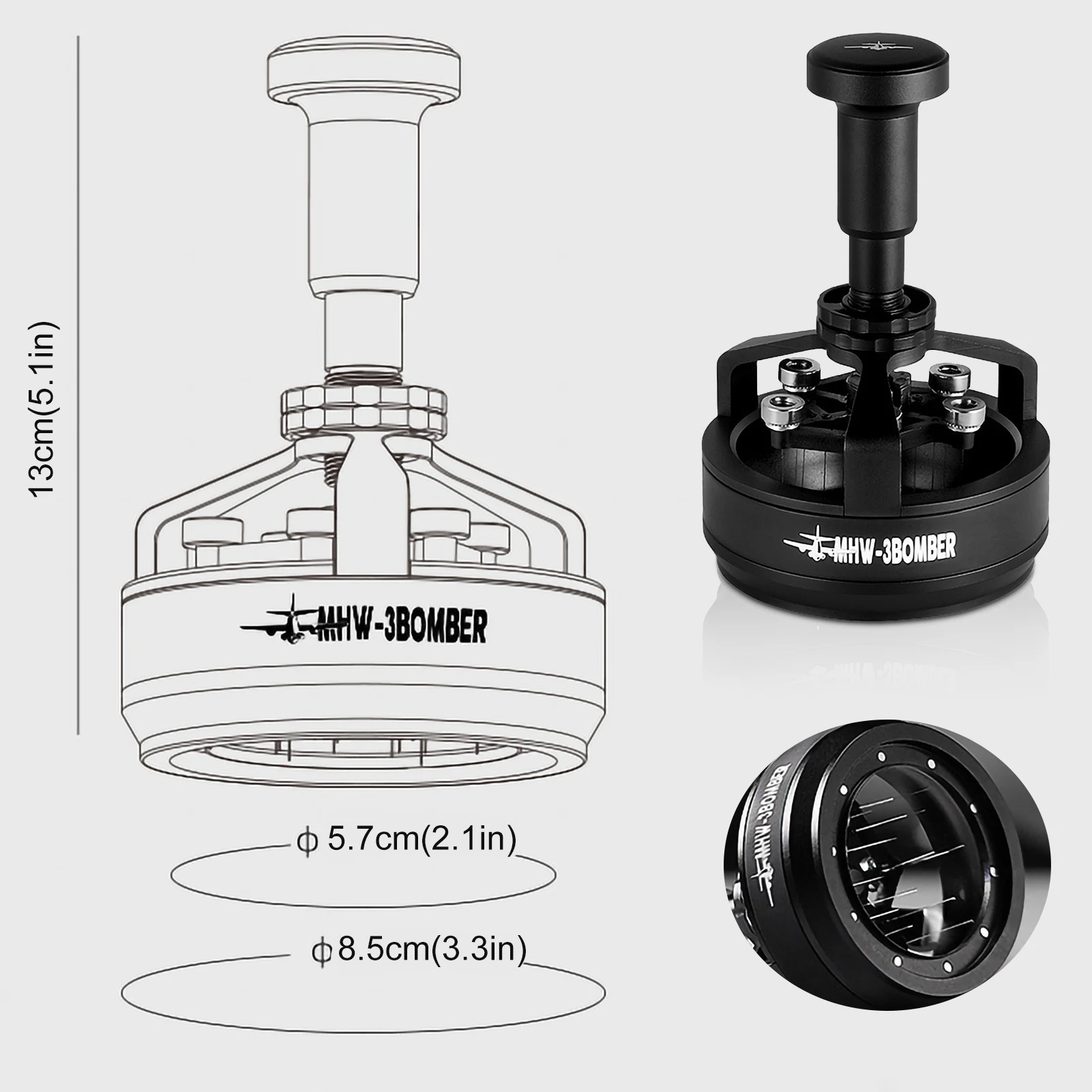 Imagem -02 - Mhw Ajustável Agitador Espresso Profissional Café Distribuidor Leveler Tool Barista Acessório Bmber 58 Milímetros