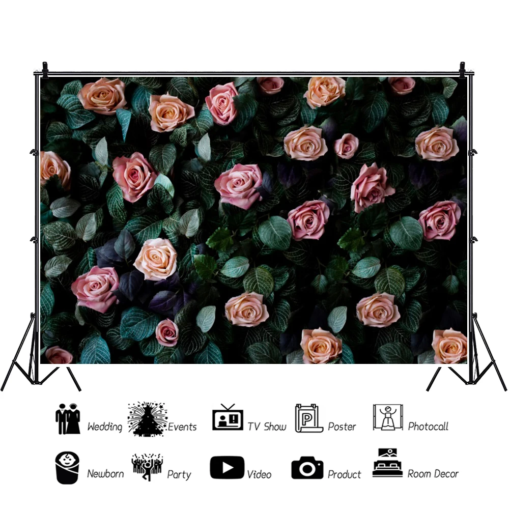 ฤดูใบไม้ผลิดอกไม้ฉากหลังวันเกิดพื้นหลังสำหรับวันวาเลนไทน์งานแต่งงานคนรักเด็ก Photoshoot ถ่ายภาพ Props