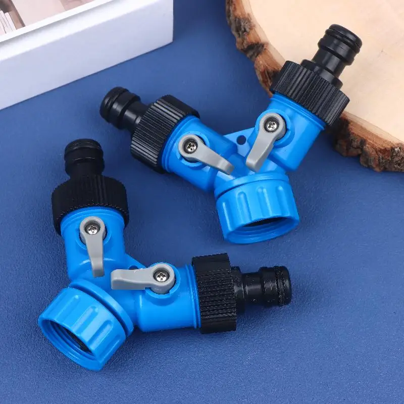 Garden Faucet Connector 3/4'' Female Thread Shunt Valve Y-Shaped Connector Faucet Water Splitter Irrigation Hose Adapter