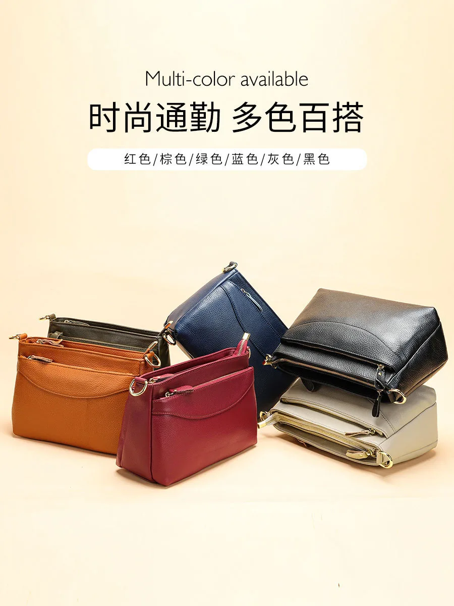 Vintage Genuine Leather Shoulder Bag for Women  2024 New Women's Crossbody Bag Womens Cross Body Hobo Messenger Satchel Bags