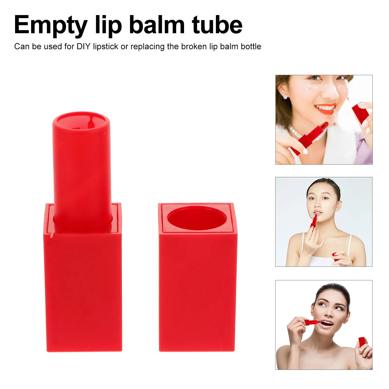 5 pçs durável abs batom tubo vazio recipientes de bálsamo labial sucção magnética diy batom recarregável atender diferentes necessidades