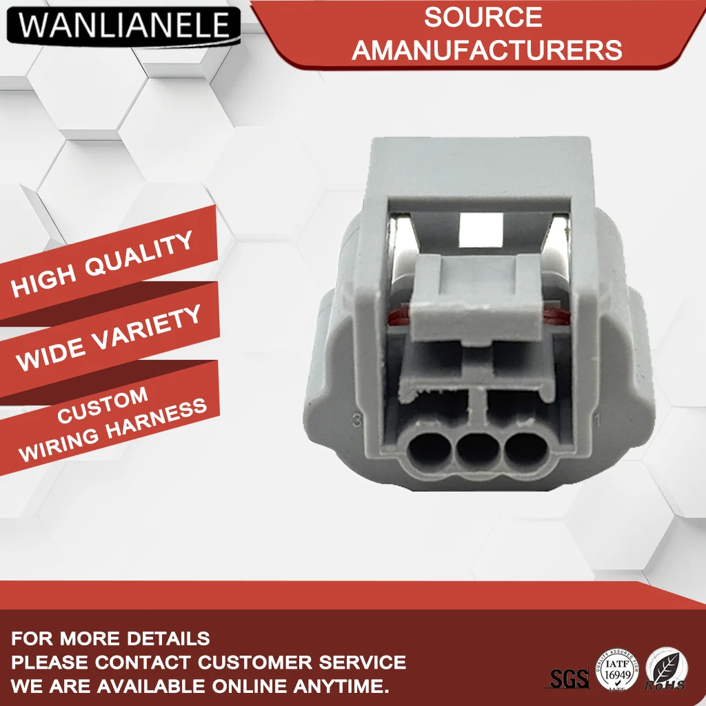 50 Sets 3 Pin Sealed Waterproof Female Automotive Electrical Plug Auto Connector Car Connector 7287-0178-40
