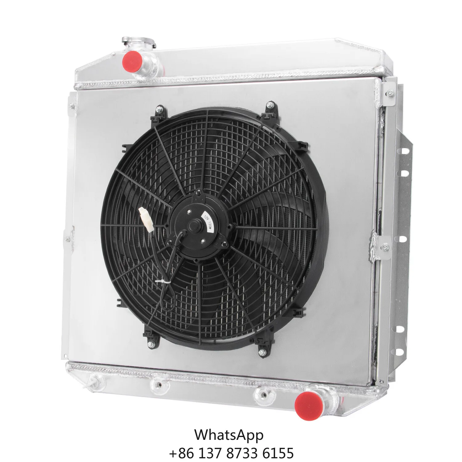 

GTGMOTO 4-Row Radiator&Shroud Fan For 1953-1956 for Ford F100 F150 F250 F350 Pickup Truck