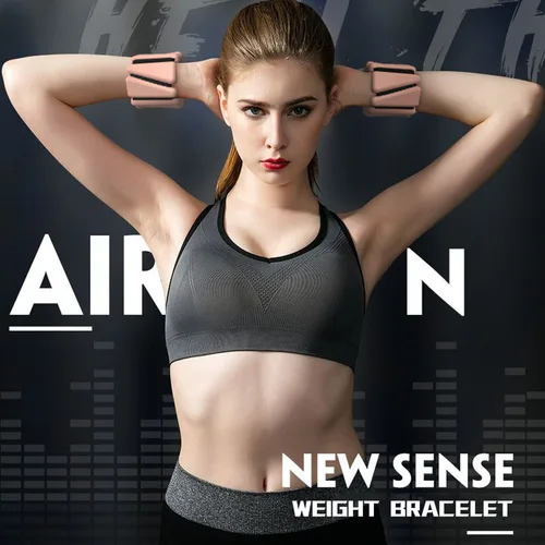 Imagen 2 del producto 1/2lbs Yoga muñeca peso ejercicio Muñequeras Con Peso tobillo ajustable muñeca pesas pulsera correr deportes pulsera ponderada