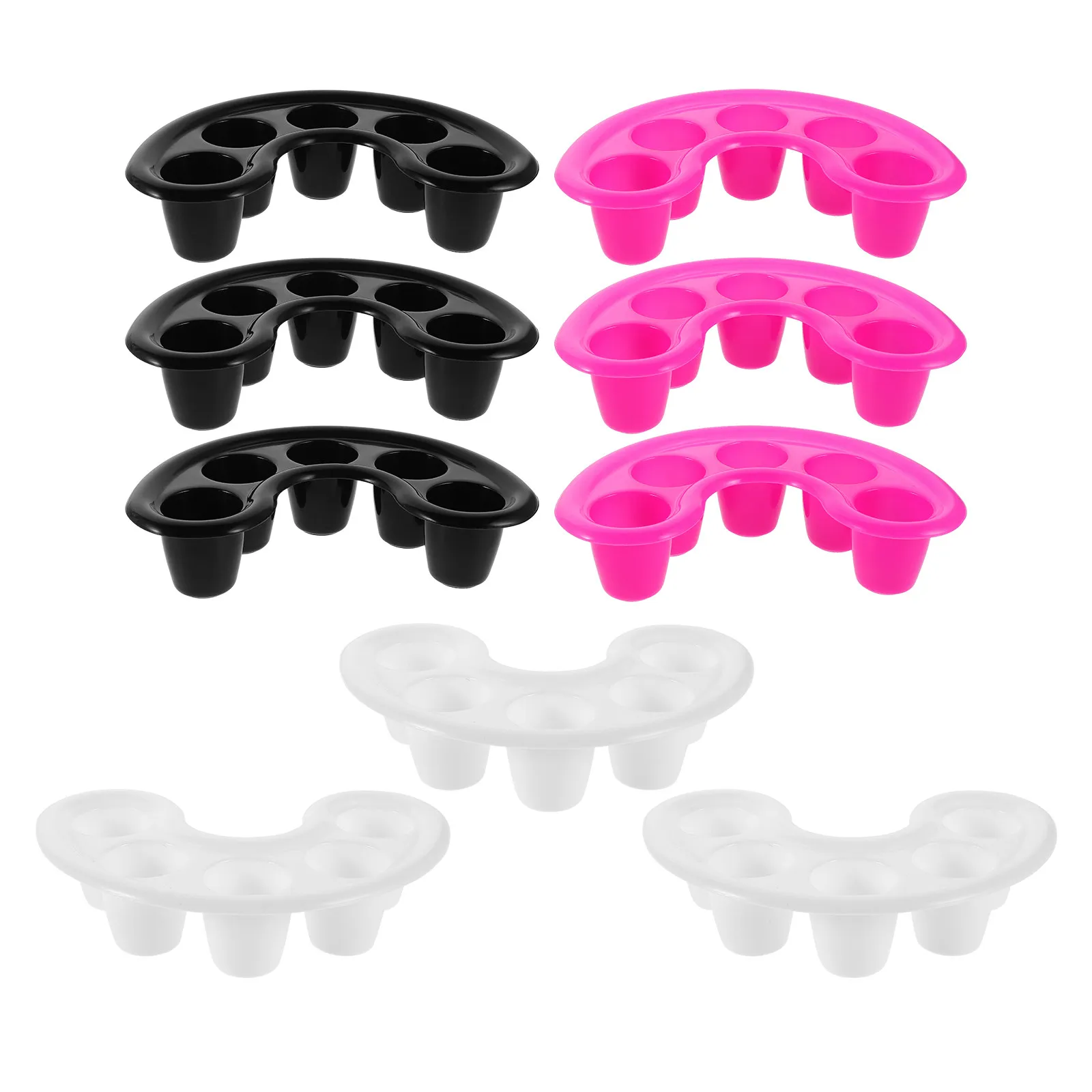 

9Pcs Manicure Soaking Bowls Finger Bowls for Manicure Five Hole Design Ergonomic Fit Vibrant Colors Nail Treatment Tool Set
