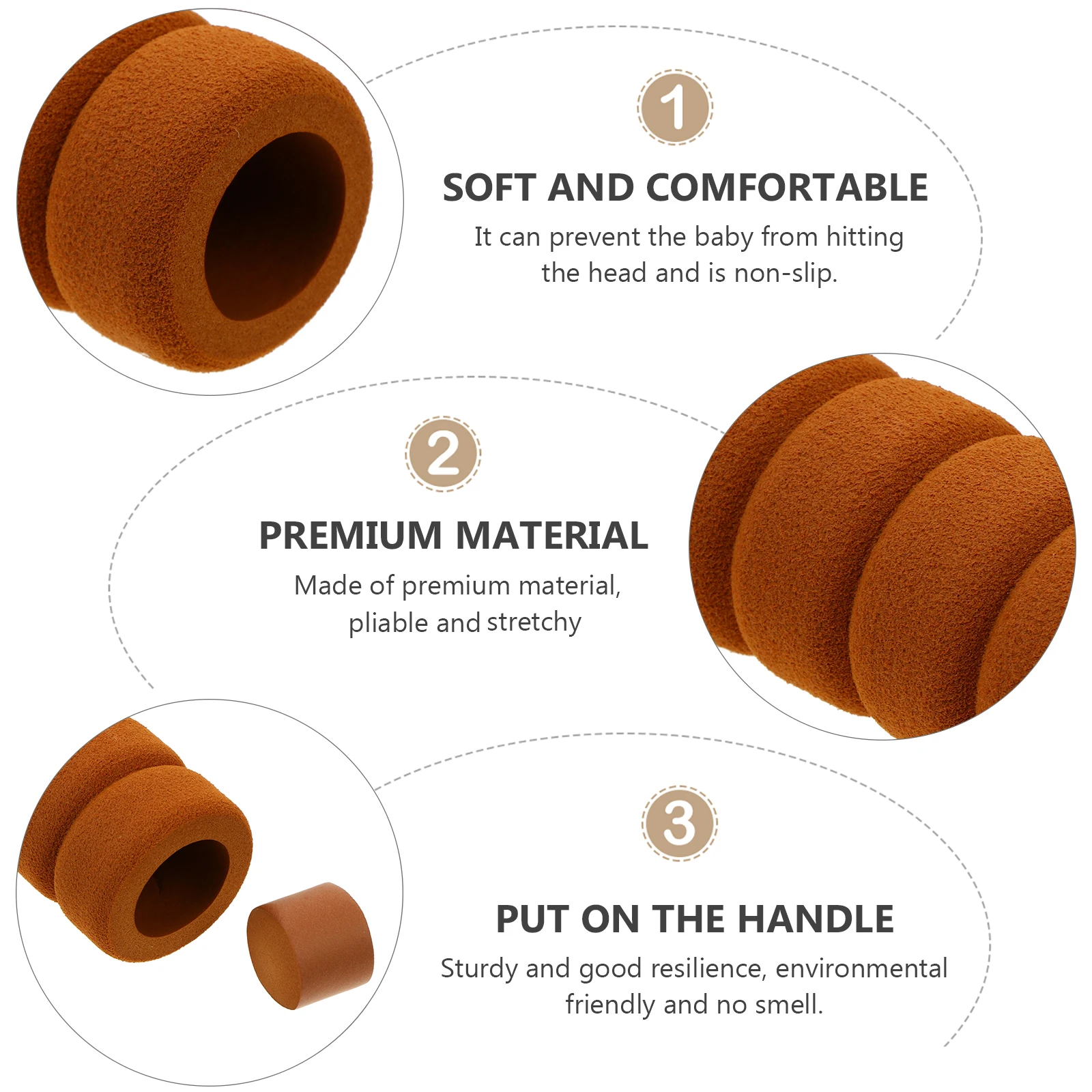 

10Pcs Nbr Premium Door Handle Covers Skid Proof Anti Collision Baby Protective Cover Wall Protector