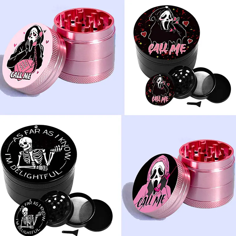 40mm NEW Pink Grinder ,4-Layer Aluminum Alloy Metal Crusher For Girls ,Wholesale ,Household Accessories Gifts