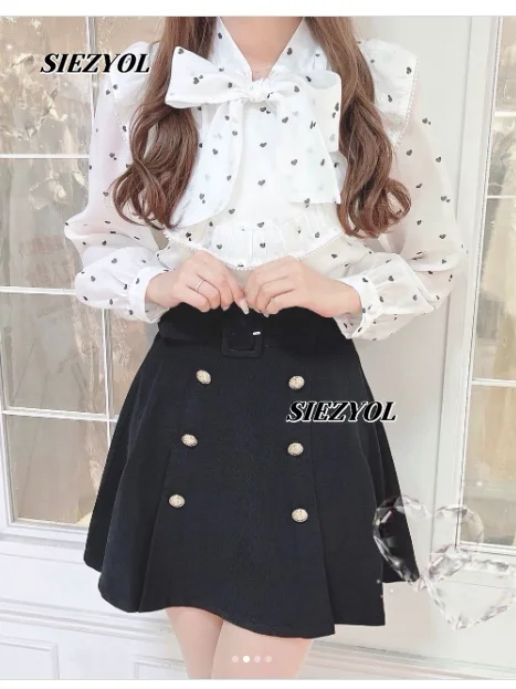 Japanese Sweet Girls High-waisted Metal Buckle Belt Mini Skirt Summer Fashionable and Versatile A- Line Short Skirts Faldas
