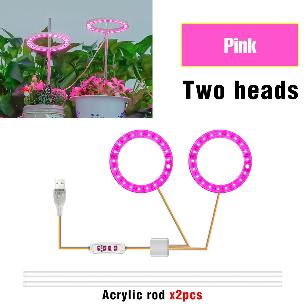 LED Phytolamp Indoor Kweeklampen Volledige Spectrum Hydrocultuur Plant Lamp Voor Bloemzaden Teelt DC5V USB LED Groei Licht