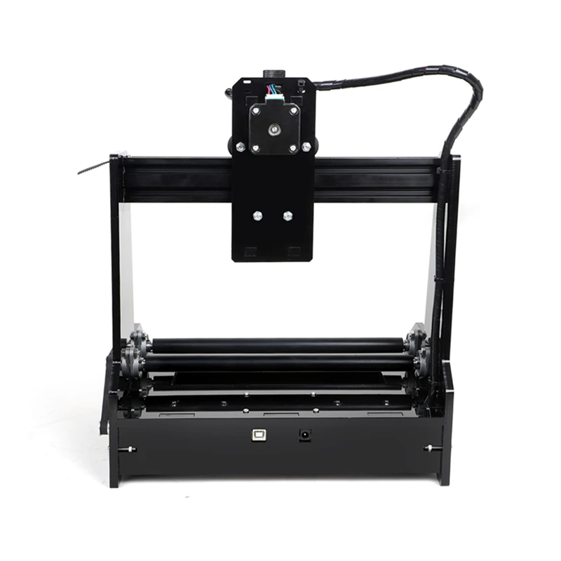 Assembled Desktop Diode Laser Engraving Machine Cylinder Carving Engraver Superpower 15000MW 15W 100mm*200mm Engraving Area