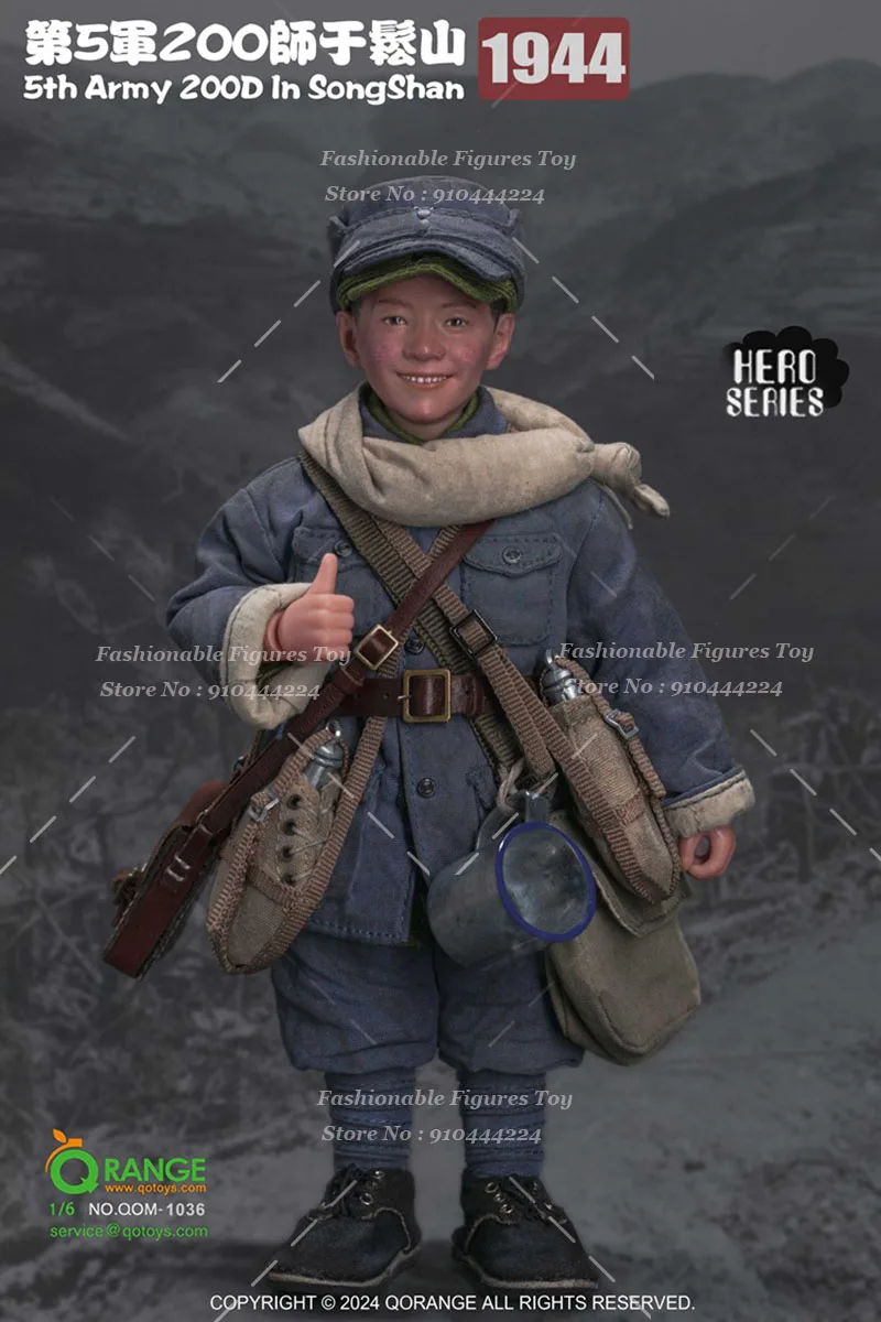 QORANGE QOTOYS QOM-1036 1/6 Men Soldier 5Th Army 200D In Songshan War Little Hero Full Set 12Inch Action Figure Model Collection