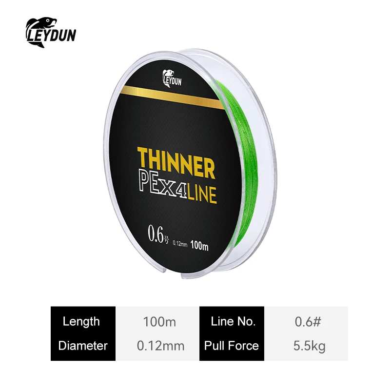 Leydun Micro THINNER Angelschnüre 100 m 150 m 4 Stränge geflochten PE Japan Monofilament Angelschnur Set Karpfen Fliegenfischen Draht